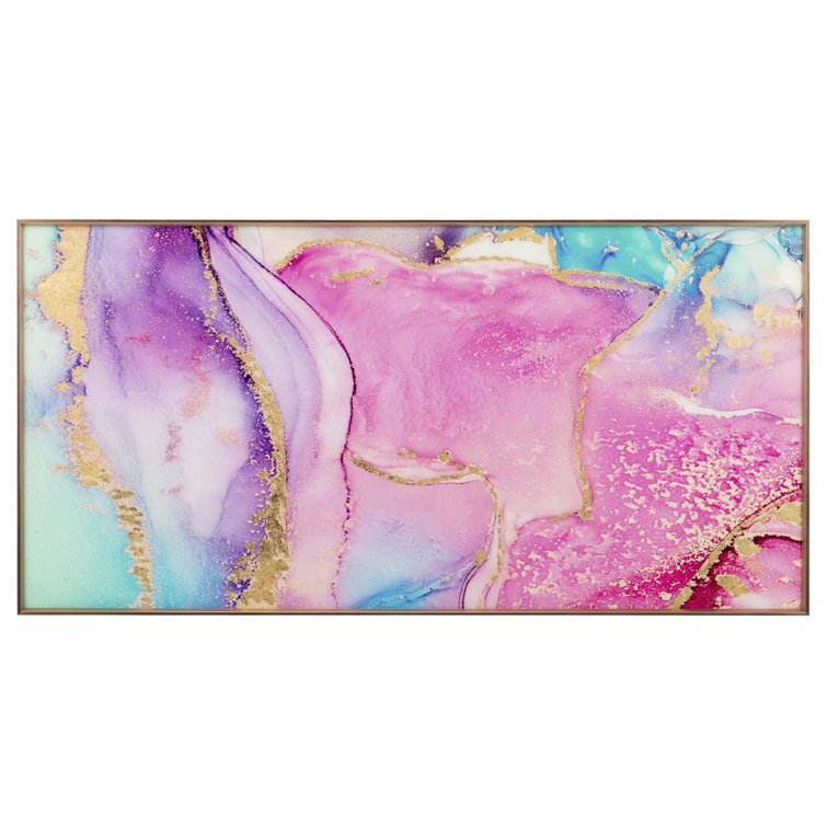 Fairmont Park Abstract Glass Floater Frame Graphic Art on Glass